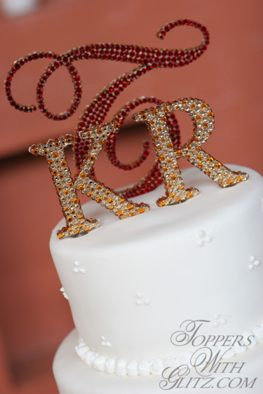 Traditional Monogram Cake Topper
